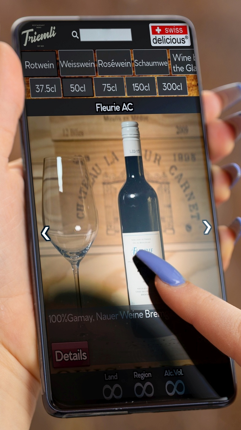 QR-Code digital Winecard Handy Natel